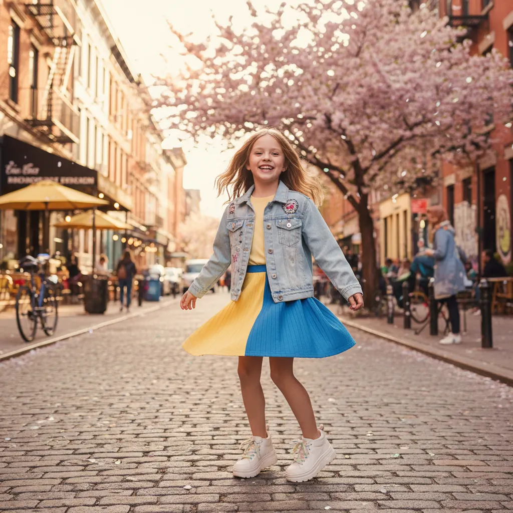Stylish kids casual clothing urban fashion